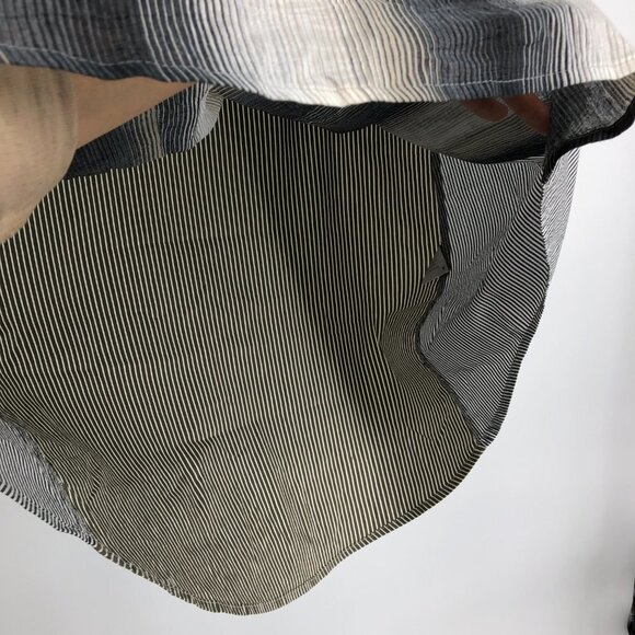 Alembika Ombre stripe Sleeveless oversized linen blend midi dress in Smoke 2 / M - Picture 14 of 16